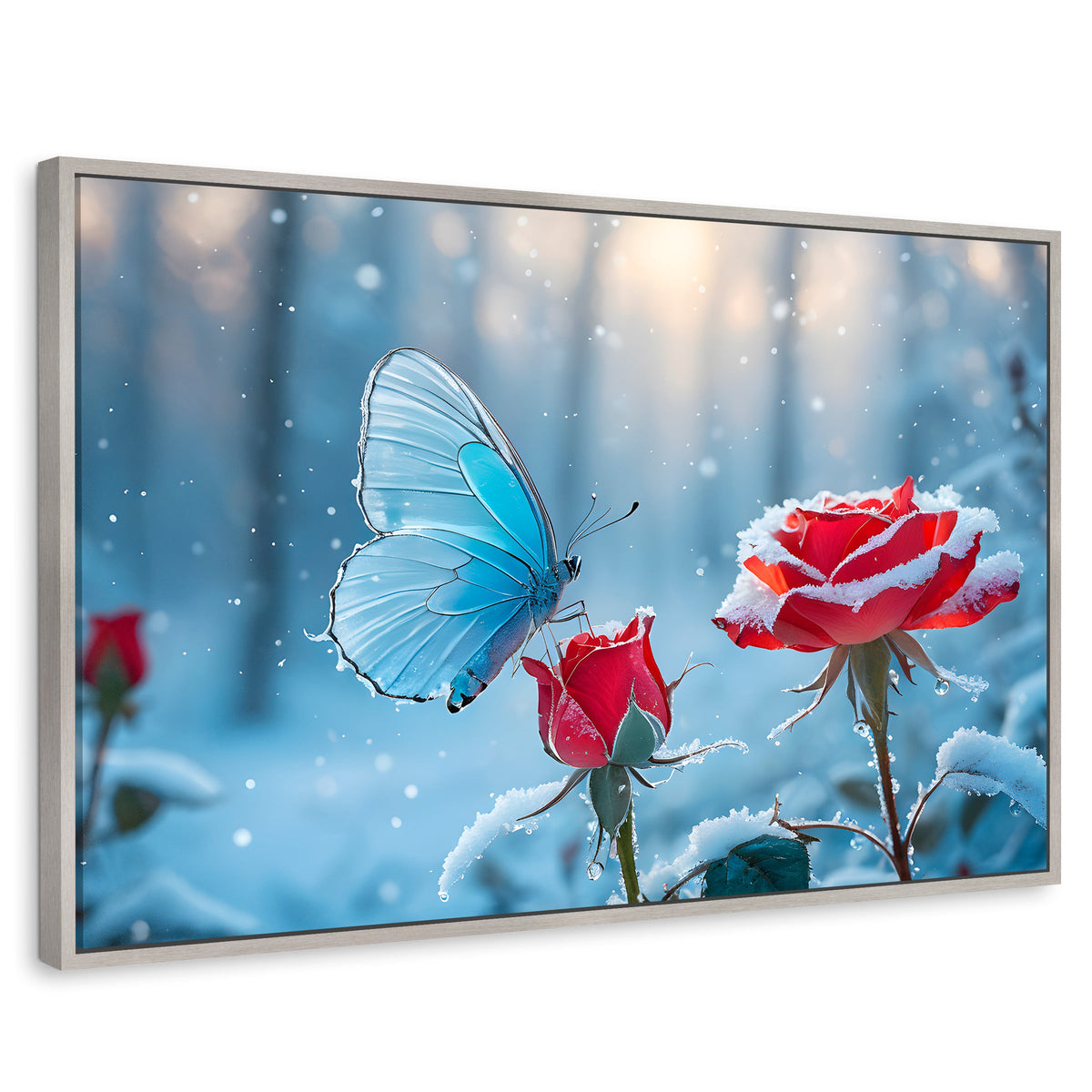 Cuadros Decorativos Canvas Revolution | Rosa Y Fragilidad | Rectangular | Portada | Marco Plateado