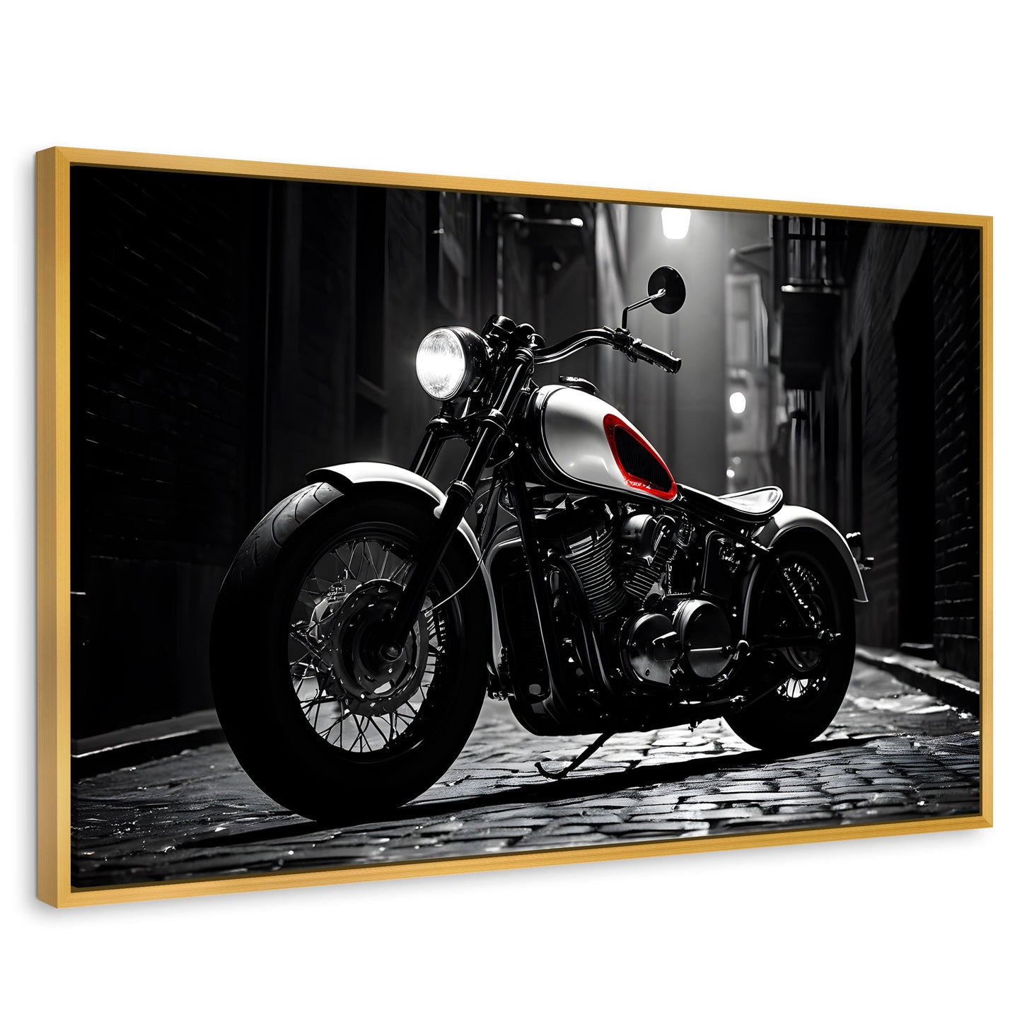 Cuadros Decorativos Canvas Revolution | Ruedas Clasicas | Rectangular | Portada | Marco Dorado