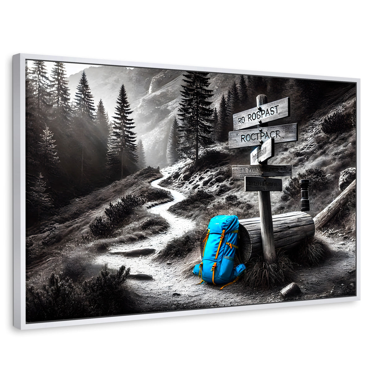 Cuadros Decorativos Canvas Revolution | Rumbo Al Bosque | Rectangular | Portada | Marco Blanco