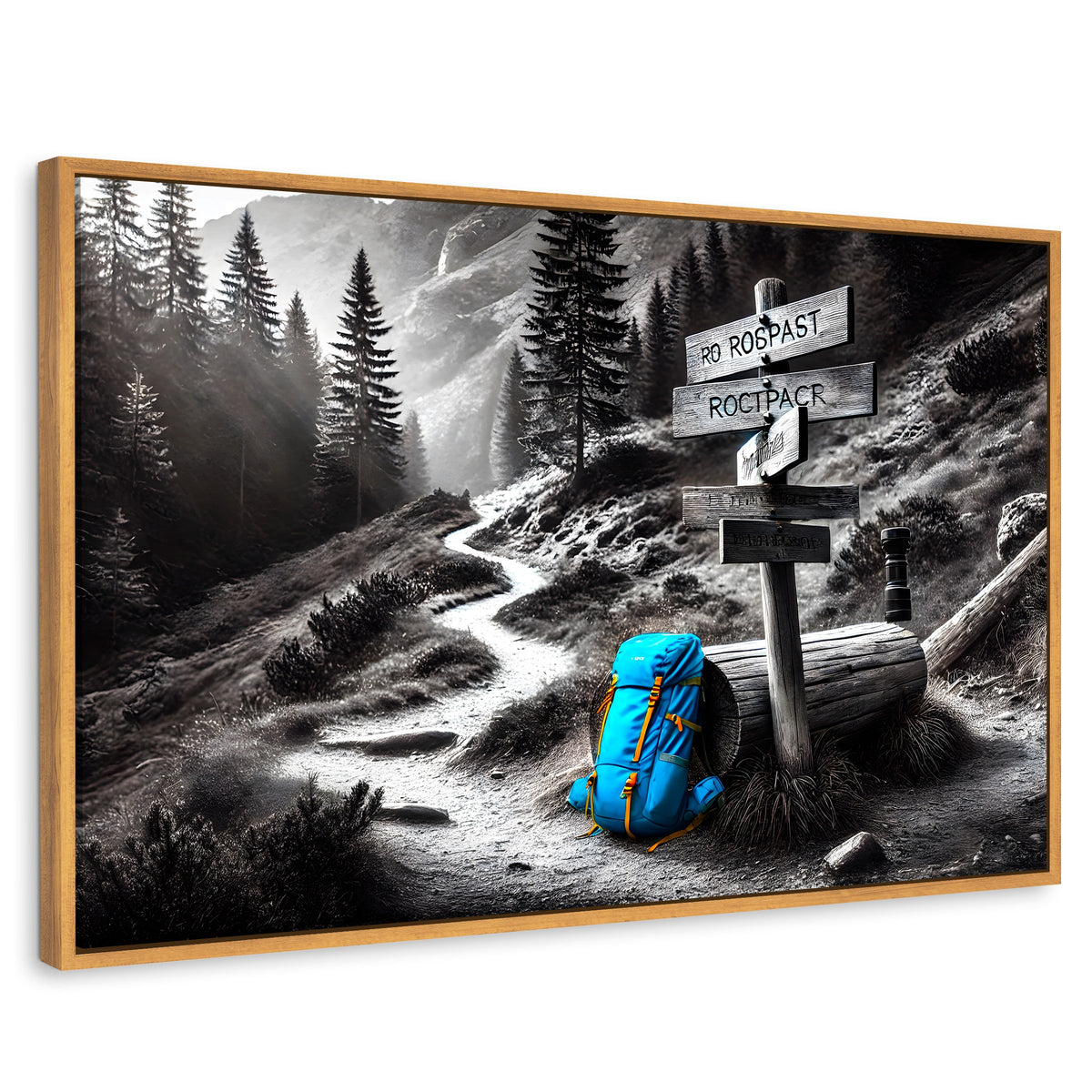 Cuadros Decorativos Canvas Revolution | Rumbo Al Bosque | Rectangular | Portada | Marco Madera
