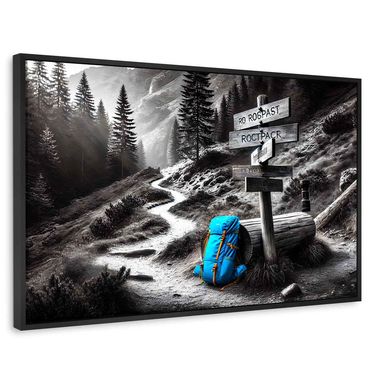 Cuadros Decorativos Canvas Revolution | Rumbo Al Bosque | Rectangular | Portada | Marco Negro