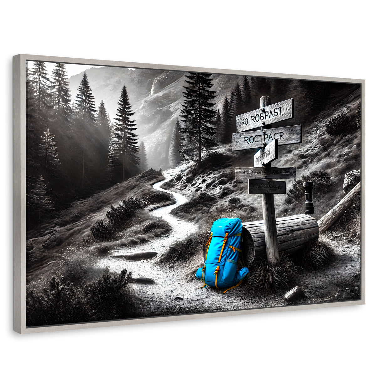 Cuadros Decorativos Canvas Revolution | Rumbo Al Bosque | Rectangular | Portada | Marco Plateado