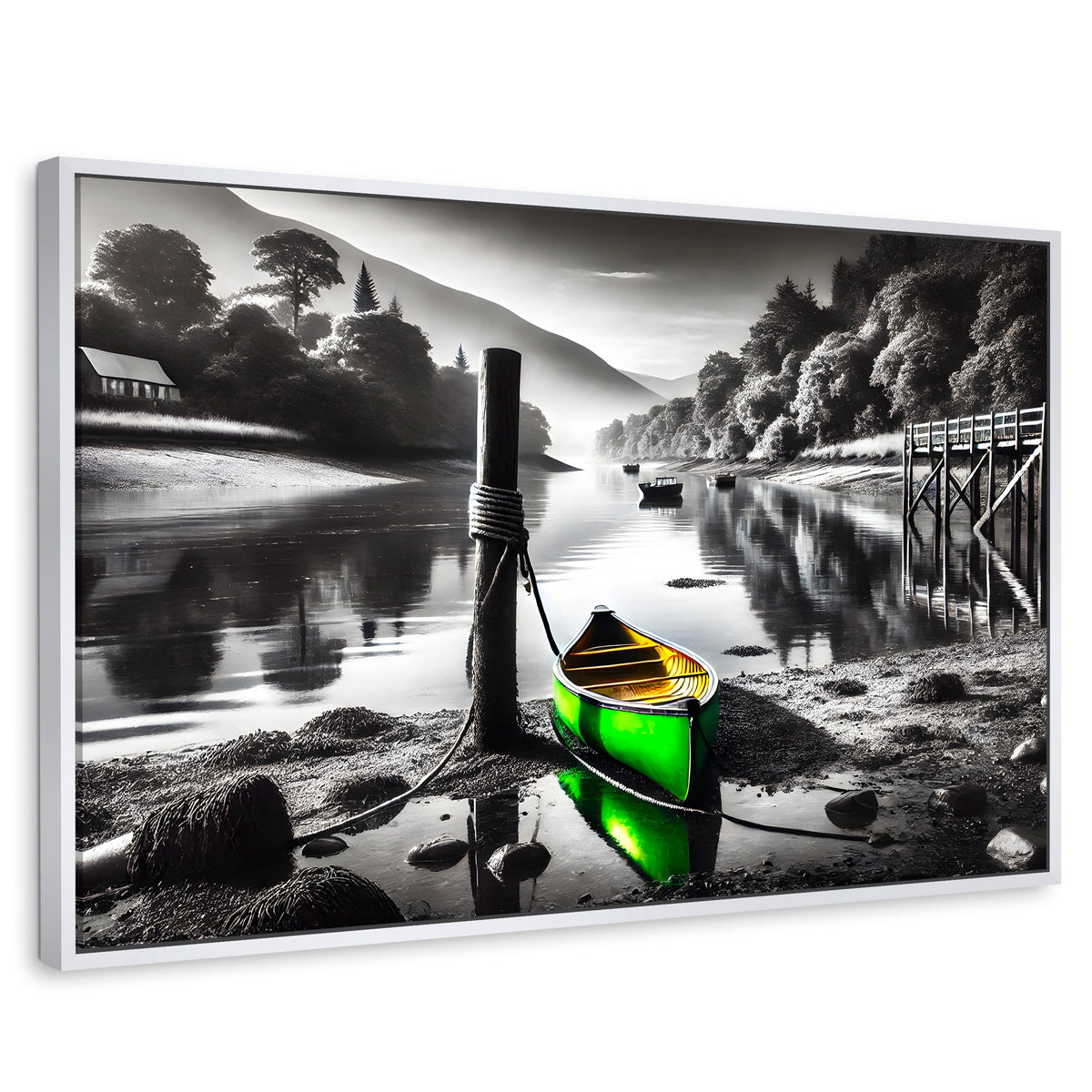 Cuadros Decorativos Canvas Revolution | Rumbo Del Agua | Rectangular | Portada | Marco Blanco