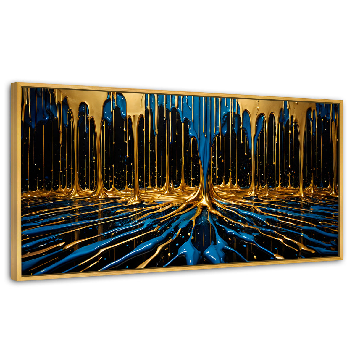 Cuadros Decorativos Canvas Revolution | Simetria Liquida | Panoramico | Portada | Marco Madera