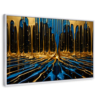 Cuadros Decorativos Canvas Revolution | Simetria Liquida | Rectangular | Portada | Marco Blanco