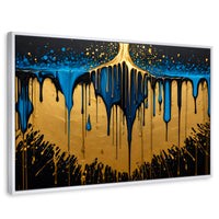 Cuadros Decorativos Canvas Revolution | Sinfonia Dorada | Rectangular | Portada | Marco Blanco