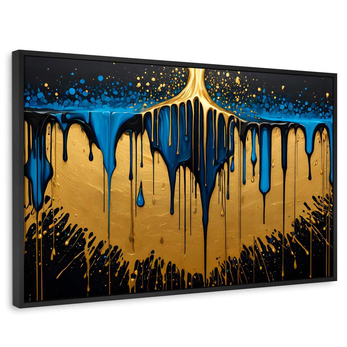 Cuadros Decorativos Canvas Revolution | Sinfonia Dorada | Rectangular | Portada | Marco Negro