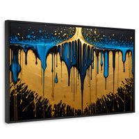 Cuadros Decorativos Canvas Revolution | Sinfonia Dorada | Rectangular | Portada | Marco Negro
