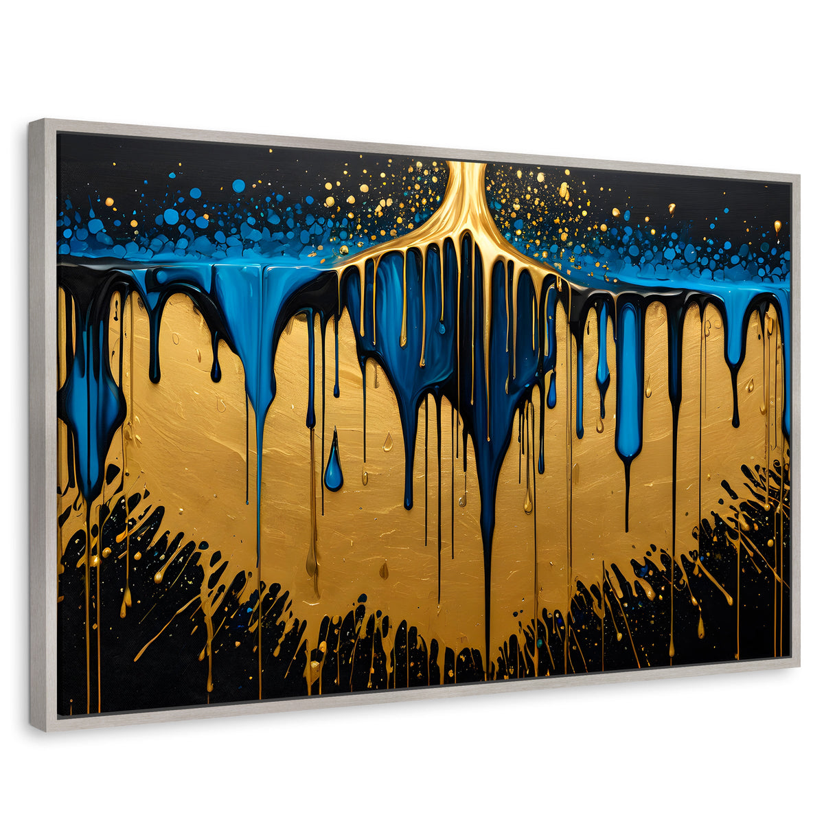 Cuadros Decorativos Canvas Revolution | Sinfonia Dorada | Rectangular | Portada | Marco Plateado