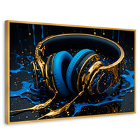 Cuadros Decorativos Canvas Revolution | Sinfonia Liquida | Rectangular | Portada | Marco Dorado