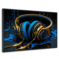 Cuadros Decorativos Canvas Revolution | Sinfonia Liquida | Rectangular | Portada | Marco Negro