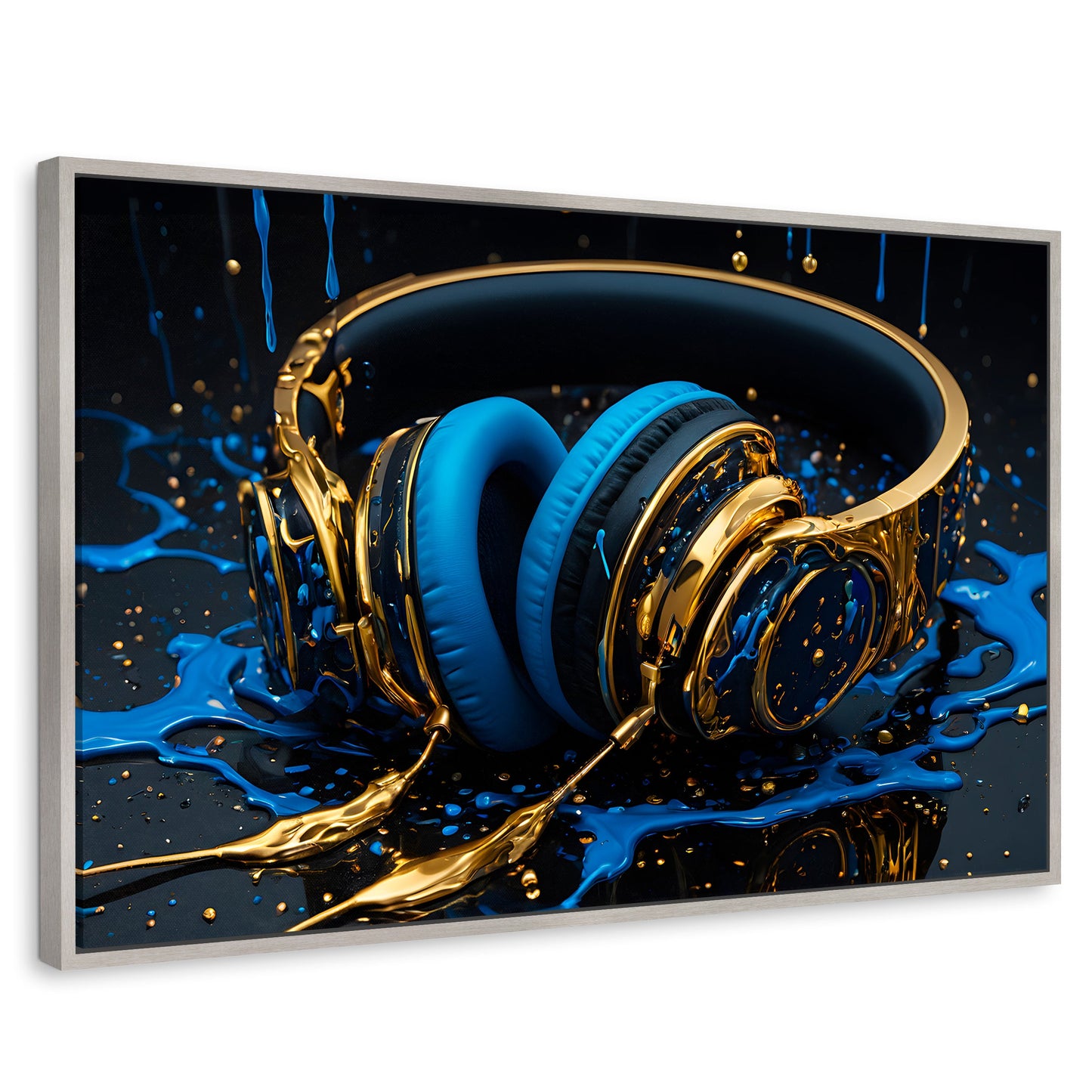 Cuadros Decorativos Canvas Revolution | Sinfonia Liquida | Rectangular | Portada | Marco Plateado