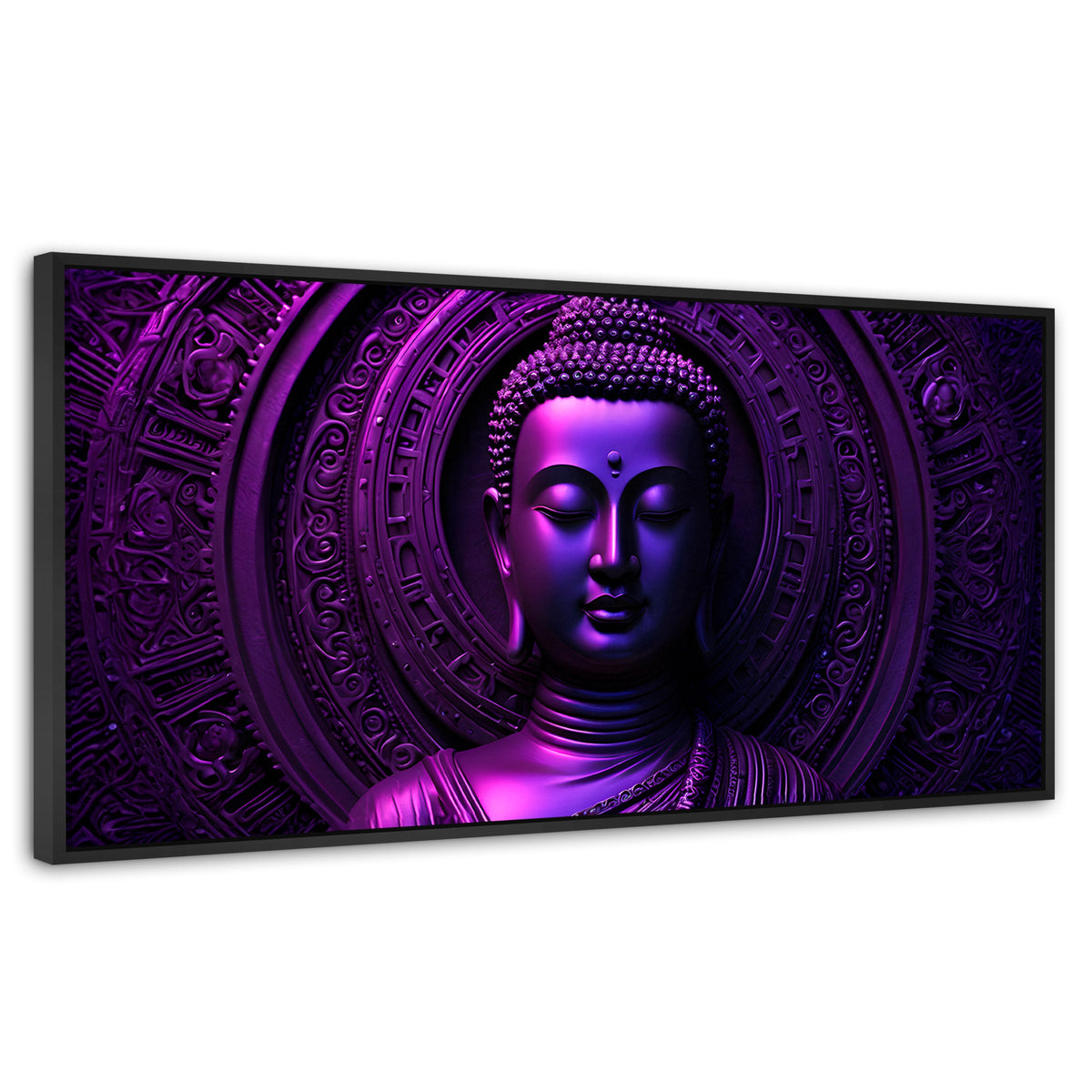Cuadros Decorativos Canvas Revolution | Sinfonia Purpura | Panoramico | Portada | Marco Plateado