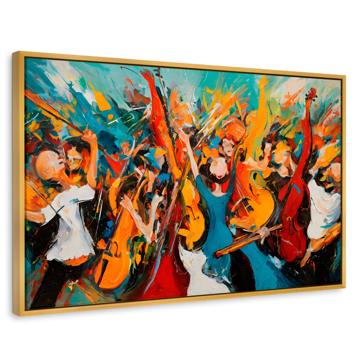 Cuadros Decorativos Canvas Revolution | Sinfonia Vibrante | Rectangular | Portada | Marco Dorado