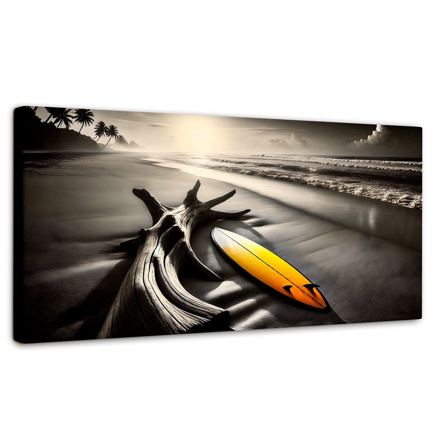 Cuadros Decorativos Canvas Revolution | Surf Al Amanecer | Panoramico | Portada | Marco SinMarco