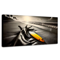 Cuadros Decorativos Canvas Revolution | Surf Al Amanecer | Panoramico | Portada | Marco SinMarco