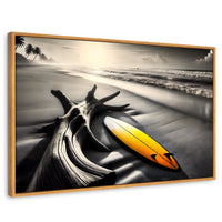 Cuadros Decorativos Canvas Revolution | Surf Al Amanecer | Rectangular | Portada | Marco Madera