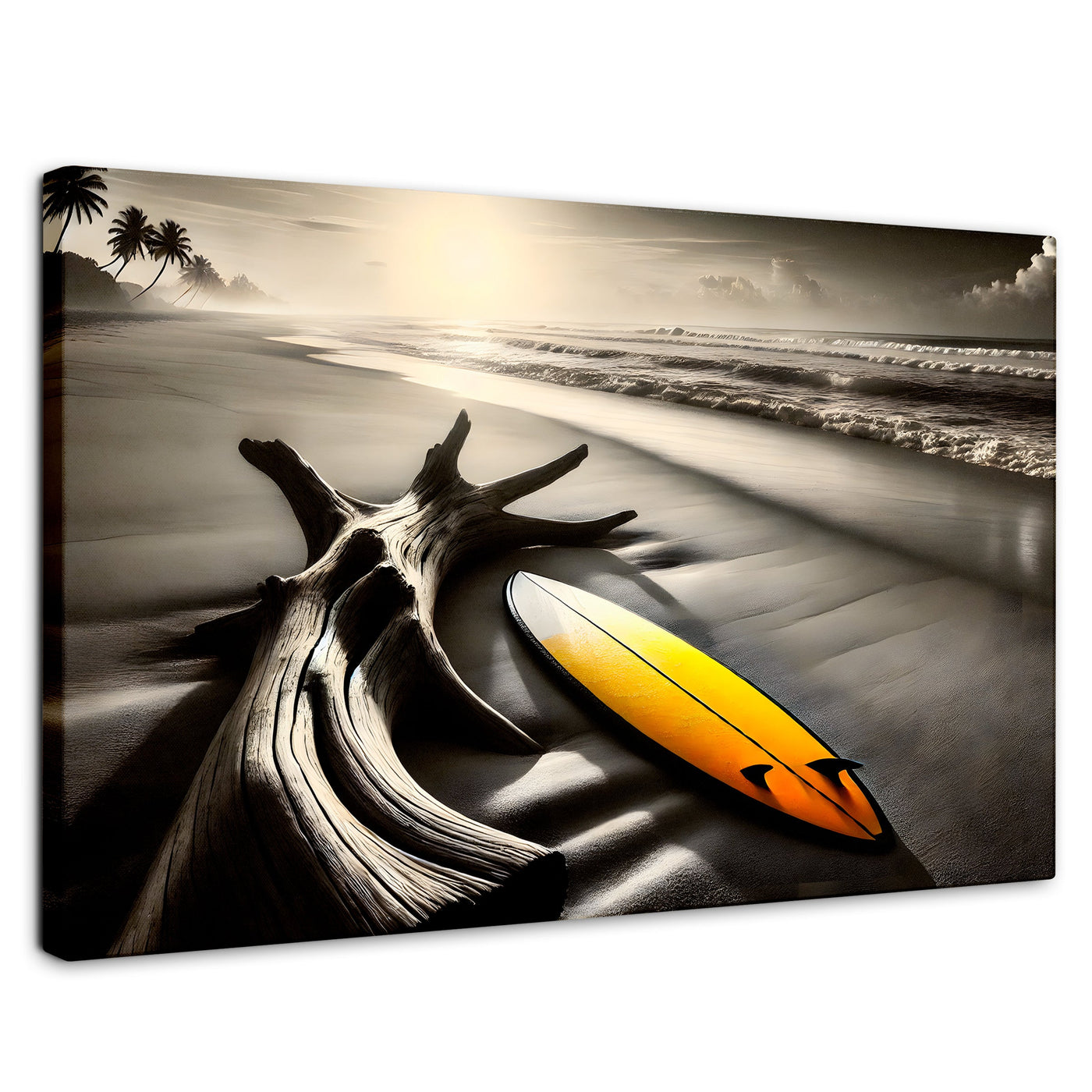 Cuadros Decorativos Canvas Revolution | Surf Al Amanecer | Rectangular | Portada | Marco SinMarco