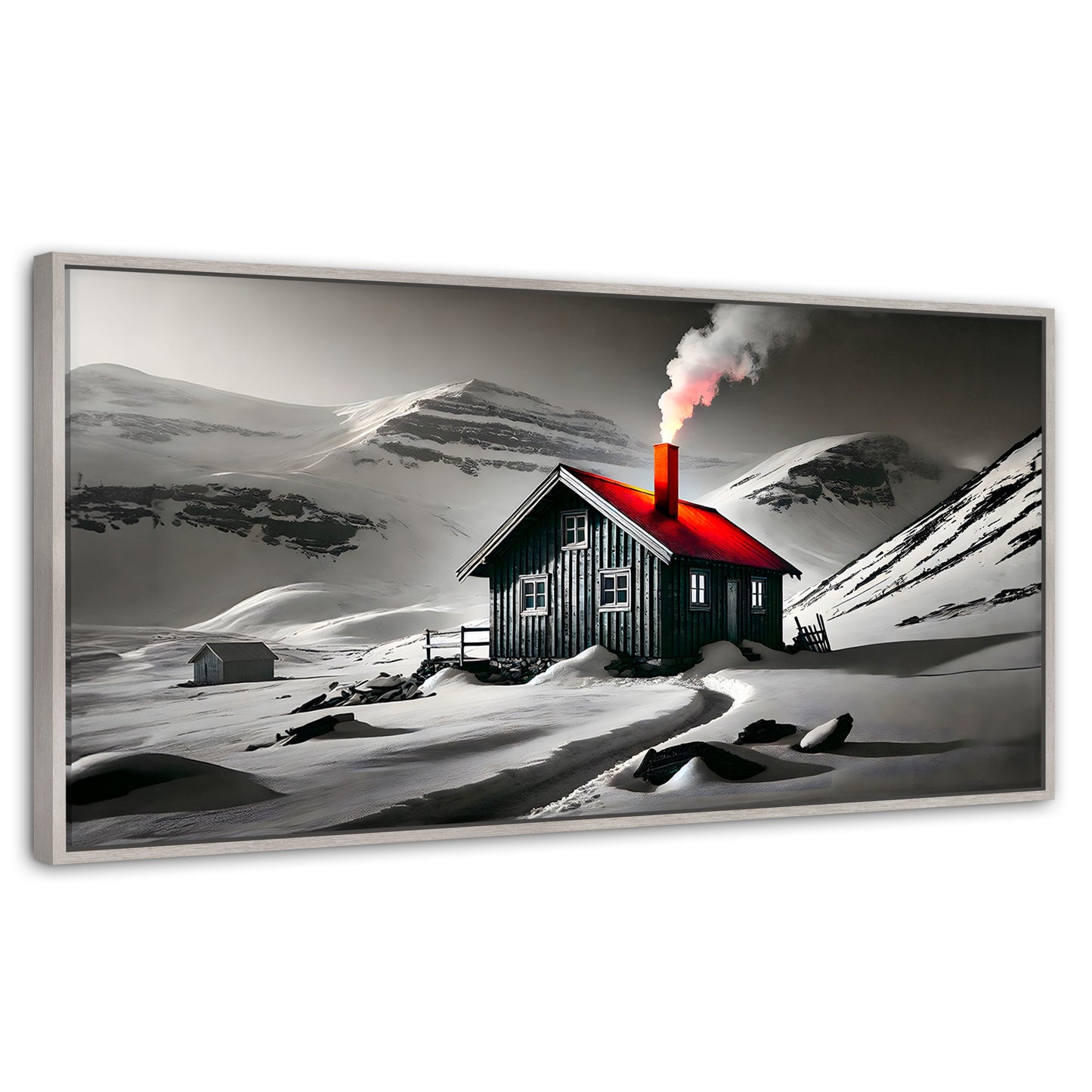 Cuadros Decorativos Canvas Revolution | Techo En Fuego | Panoramico | Portada | Marco Blanco