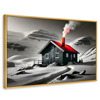 Cuadros Decorativos Canvas Revolution | Techo En Fuego | Rectangular | Portada | Marco Dorado