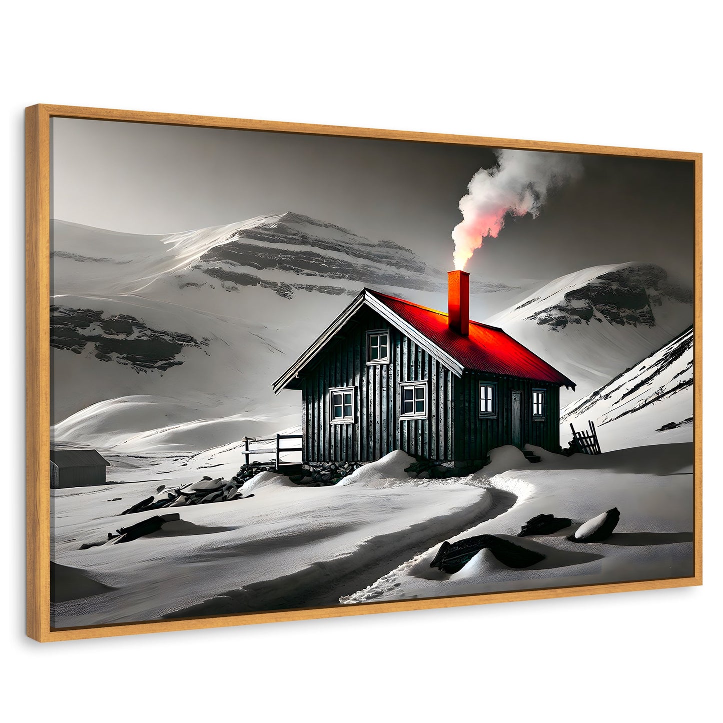 Cuadros Decorativos Canvas Revolution | Techo En Fuego | Rectangular | Portada | Marco Madera