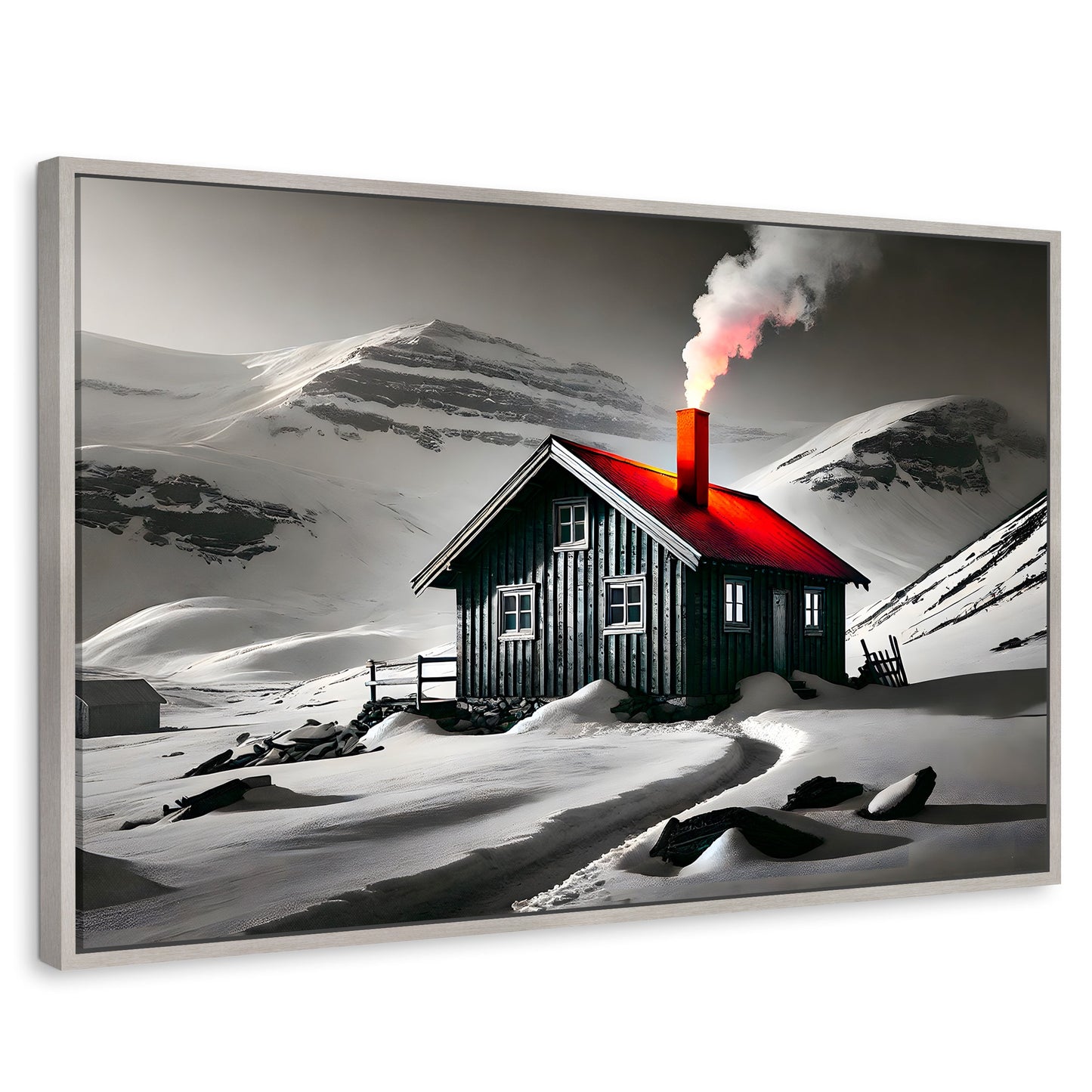 Cuadros Decorativos Canvas Revolution | Techo En Fuego | Rectangular | Portada | Marco Plateado