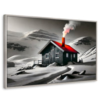 Cuadros Decorativos Canvas Revolution | Techo En Fuego | Rectangular | Portada | Marco Plateado