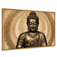 Cuadros Decorativos Canvas Revolution | Trascender Dorado | Rectangular | Portada | Marco Madera