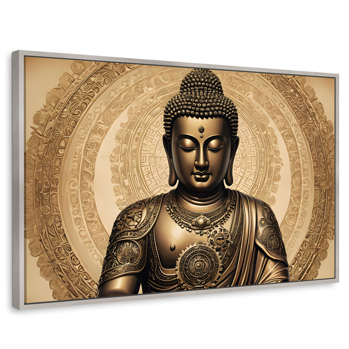 Cuadros Decorativos Canvas Revolution | Trascender Dorado | Rectangular | Portada | Marco Plateado