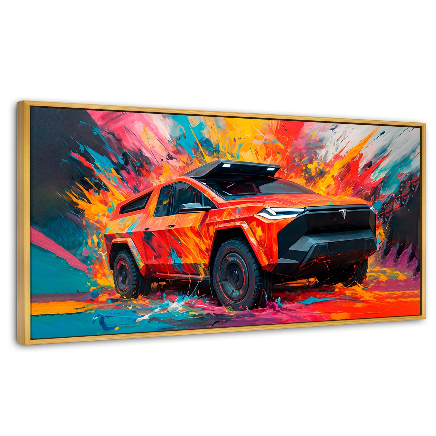 Cuadros Decorativos Canvas Revolution | Truck In Colors | Panoramico | Portada