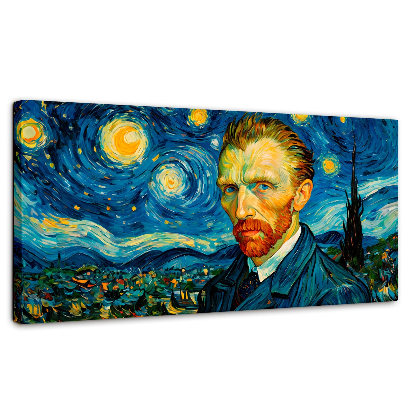 Cuadros Decorativos Canvas Revolution | Van Gogh Estrellado | Panoramico | Portada | Marco SinMarco