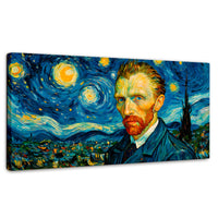 Cuadros Decorativos Canvas Revolution | Van Gogh Estrellado | Panoramico | Portada | Marco SinMarco