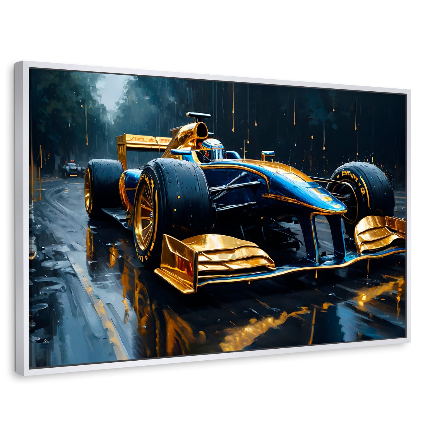 Cuadros Decorativos Canvas Revolution | Velocidad Tormenta | Rectangular | Portada | Marco Blanco