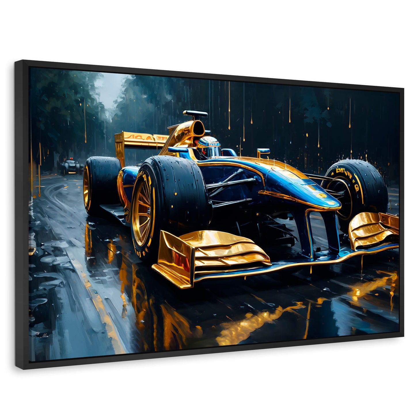 Cuadros Decorativos Canvas Revolution | Velocidad Tormenta | Rectangular | Portada | Marco Negro