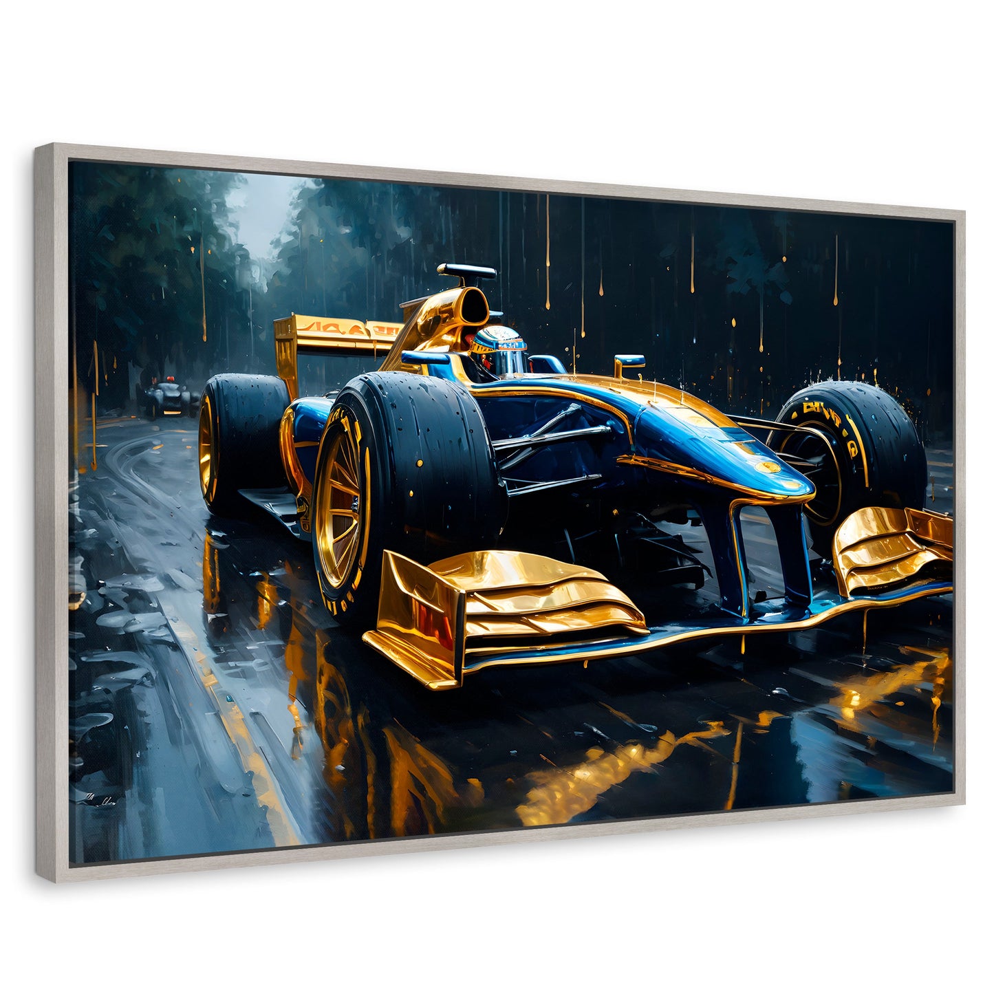 Cuadros Decorativos Canvas Revolution | Velocidad Tormenta | Rectangular | Portada | Marco Plateado