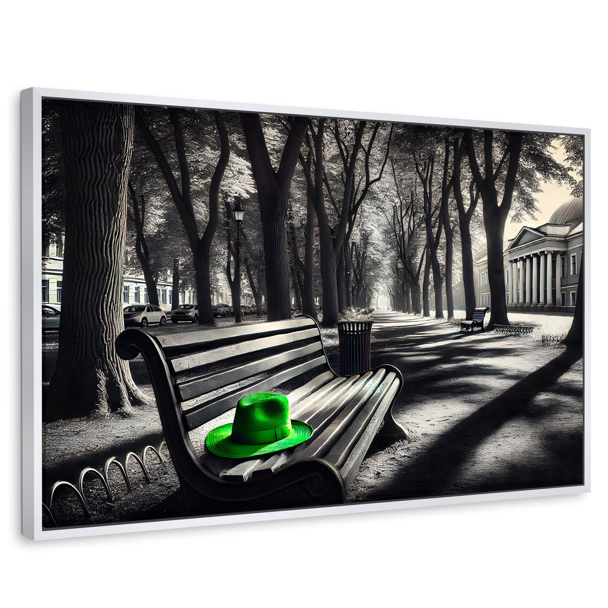 Cuadros Decorativos Canvas Revolution | Verde En Descanso | Rectangular | Portada | Marco Blanco