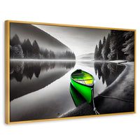 Cuadros Decorativos Canvas Revolution | Verde En El Lago | Rectangular | Portada | Marco Dorado