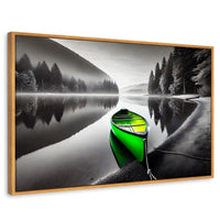 Cuadros Decorativos Canvas Revolution | Verde En El Lago | Rectangular | Portada | Marco Madera