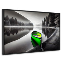 Cuadros Decorativos Canvas Revolution | Verde En El Lago | Rectangular | Portada | Marco Negro