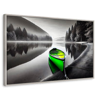 Cuadros Decorativos Canvas Revolution | Verde En El Lago | Rectangular | Portada | Marco Plateado