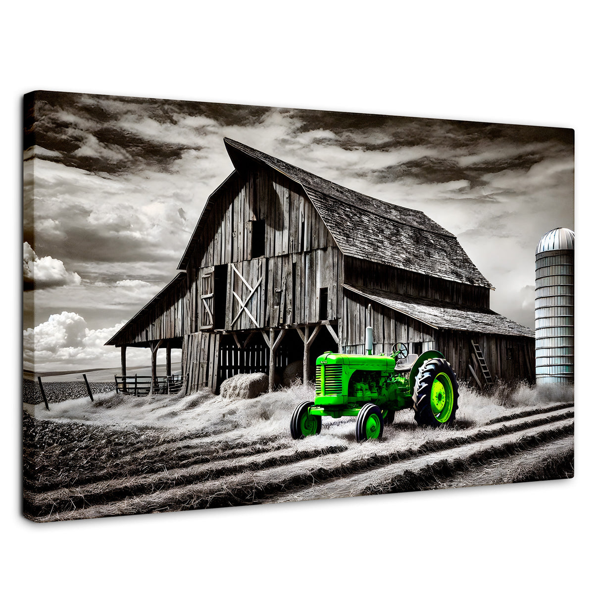 Cuadros Decorativos Canvas Revolution | Verde En La Granja | Rectangular | Portada | Marco SinMarco
