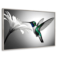 Cuadros Decorativos Canvas Revolution | Verde En Vuelo | Rectangular | Portada | Marco Plateado