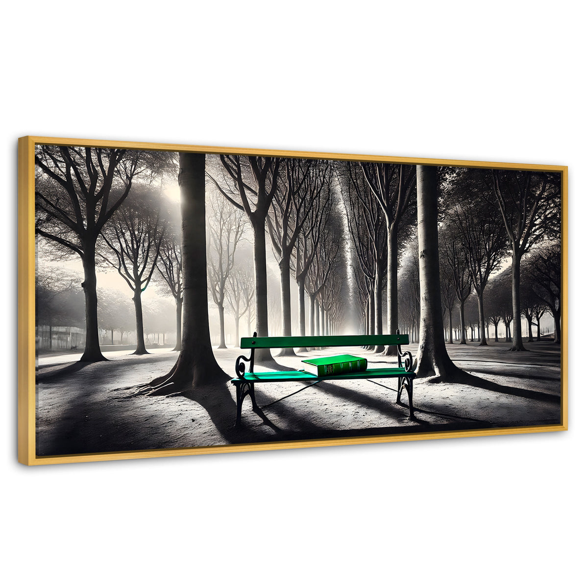 Cuadros Decorativos Canvas Revolution | Verde Y Palabras | Panoramico | Portada | Marco Madera