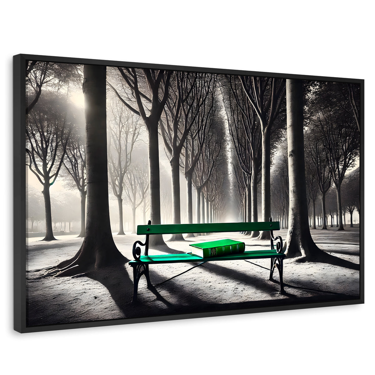 Cuadros Decorativos Canvas Revolution | Verde Y Palabras | Rectangular | Portada | Marco Negro