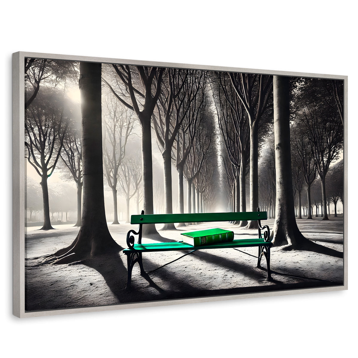 Cuadros Decorativos Canvas Revolution | Verde Y Palabras | Rectangular | Portada | Marco Plateado