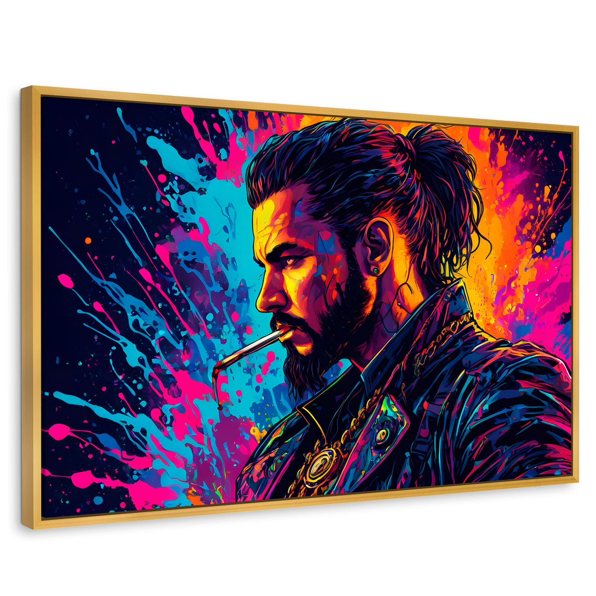 Cuadros Decorativos Canvas Revolution | Vibrante Solitario | Rectangular | Portada | Marco Dorado