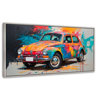 Cuadros Decorativos Canvas Revolution | Vocho Colorido | Panoramico | Portada | Marco Plateado