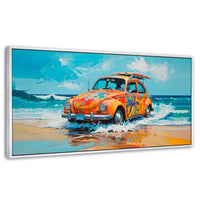 Cuadros Decorativos Canvas Revolution | Vocho Vacacional | Panoramico | Portada | Marco Blanco
