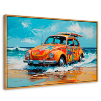 Cuadros Decorativos Canvas Revolution | Vocho Vacacional | Rectangular | Portada | Marco Madera