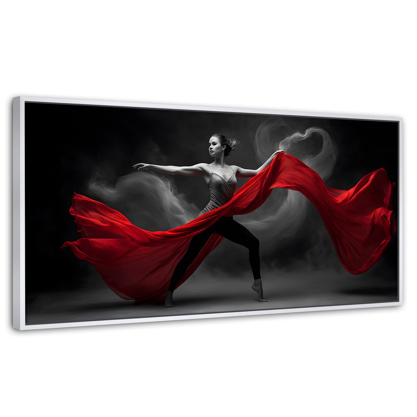 Cuadros Decorativos Canvas Revolution | Vuelo Escarlata | Panoramico | Portada | Marco Dorado
